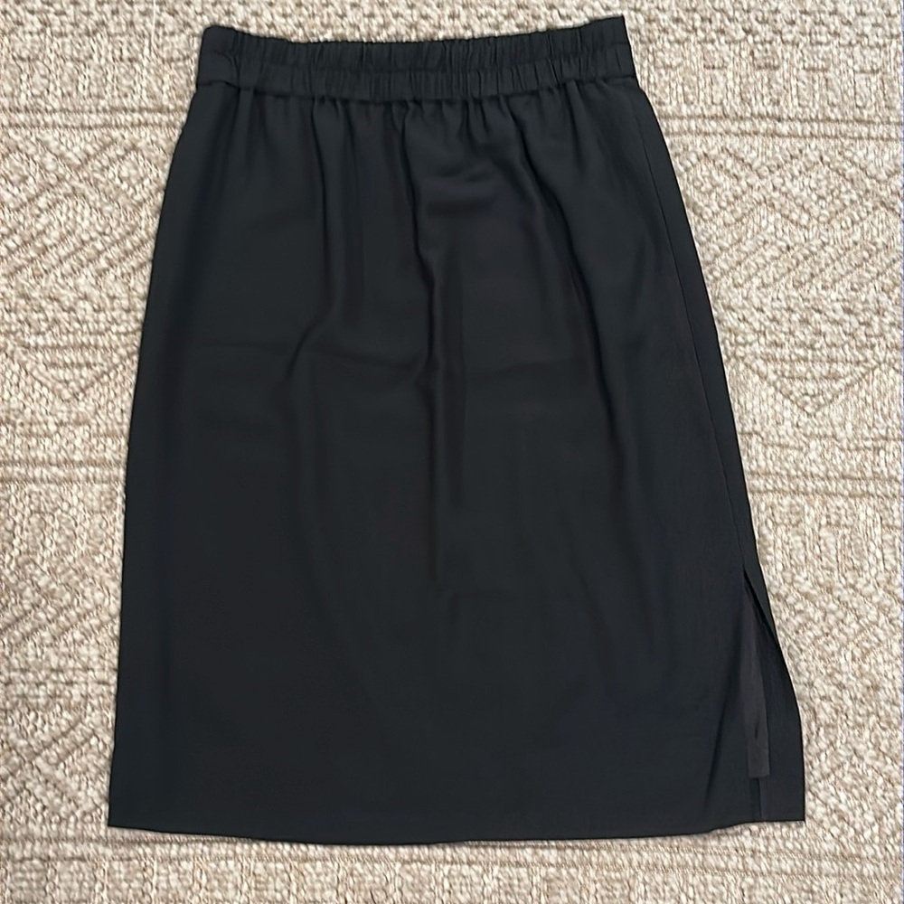 J crew pencil skirt with side slit and elastic waist